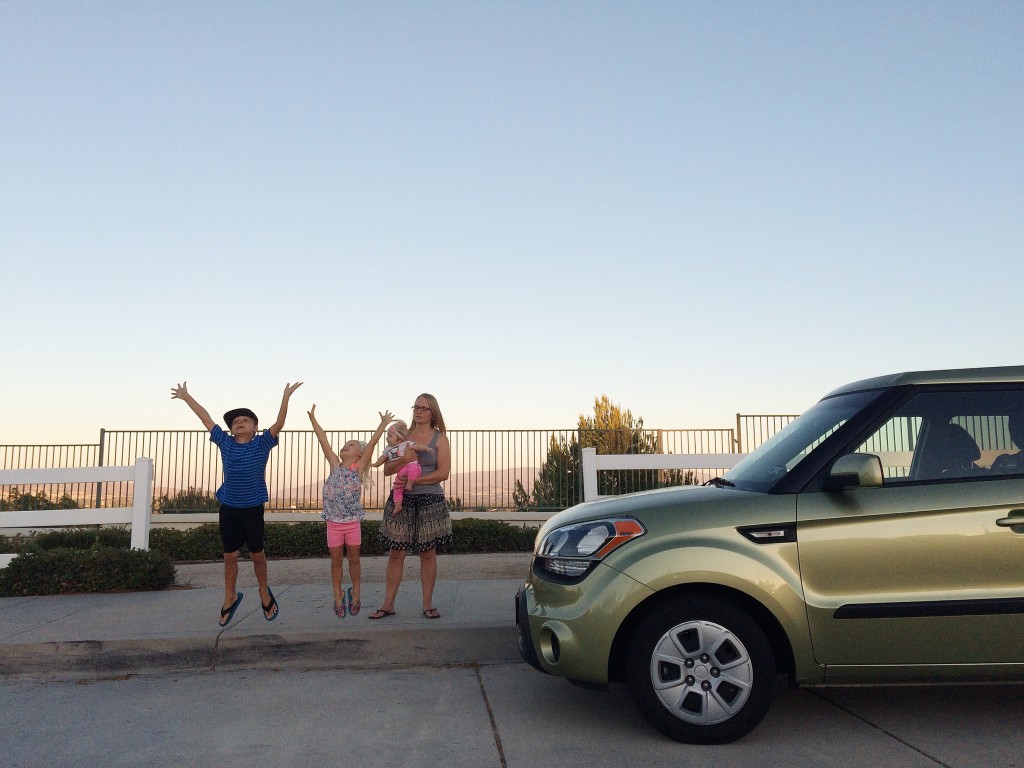 family with a kia soul